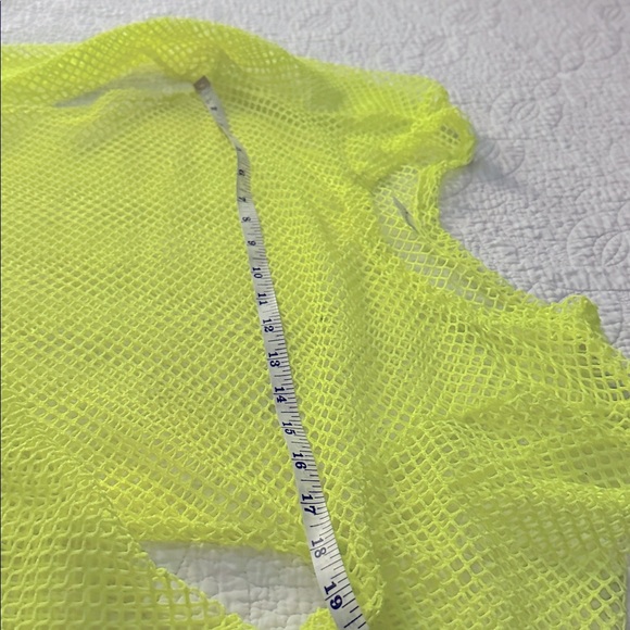 NWOT Neon Green Fishnet top - Picture 3 of 5